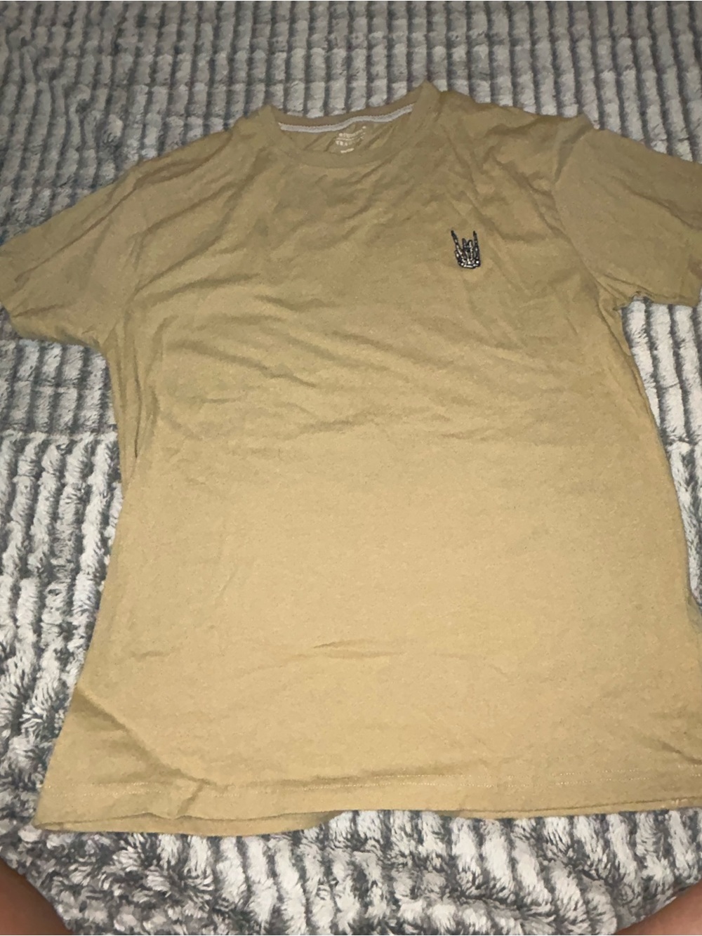 Triumph Beige Short Sleeve Tee with Small Chest Patch